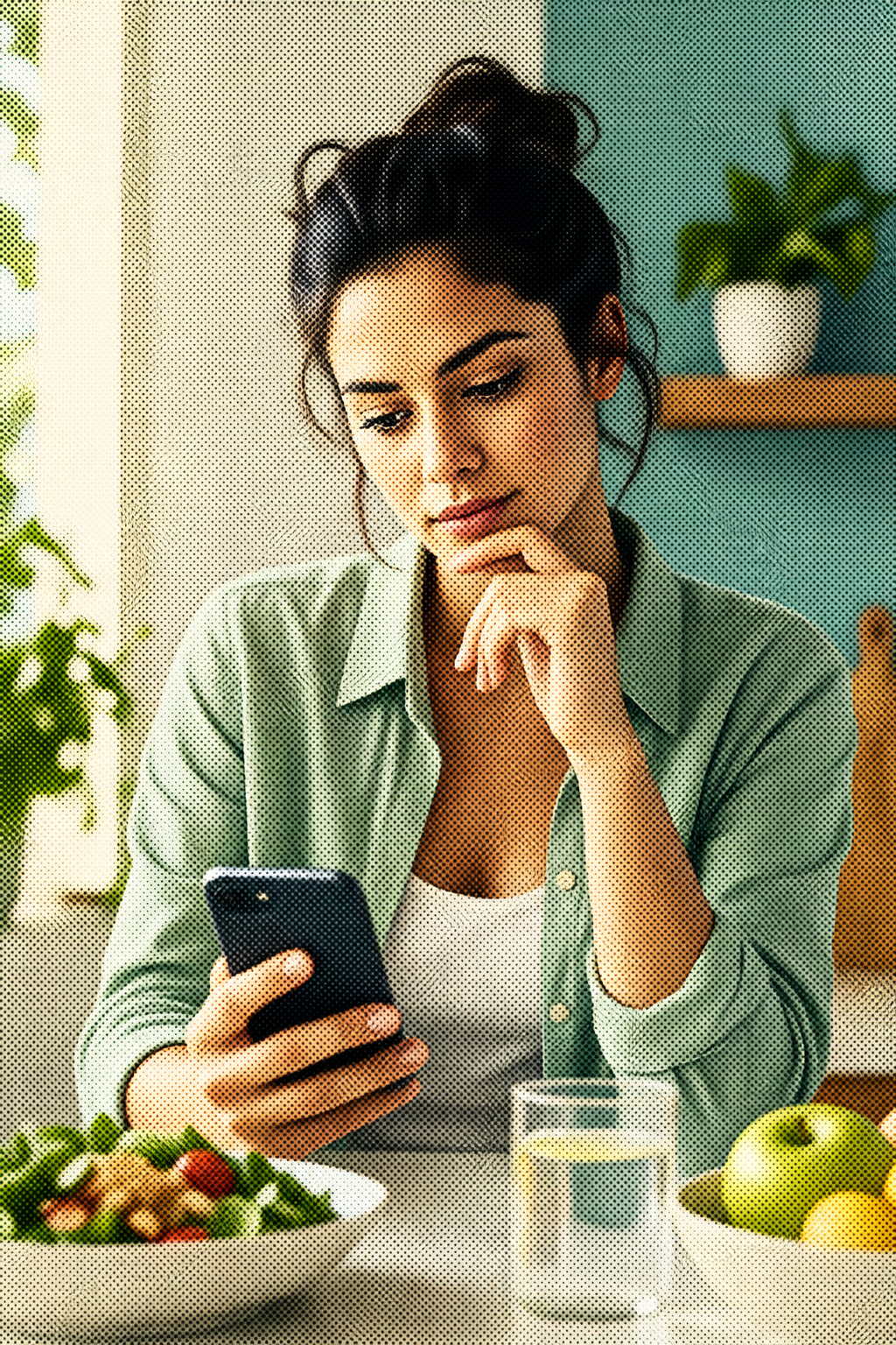 Personne qui hésite après une demande de suivi nutritionnel